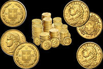 Swiss Franc gold coins1