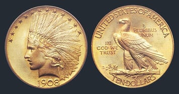 1908_indian_head_10_Gold_Coin